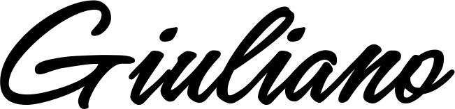 Vorschau des Bootsnamens "Giuliano" als Schriftzug für "Bootsbeschriftung Klassisch 71"