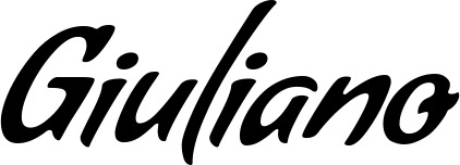 Vorschau des Bootsnamens "Giuliano" als Schriftzug für "Bootsbeschriftung Klassisch 57"