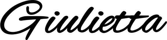 Vorschau des Bootsnamens "Giulietta" als Schriftzug für "Bootsbeschriftung Klassisch 35"