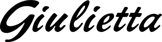 Vorschau des Bootsnamens "Giulietta" als Schriftzug für "Bootsbeschriftung Klassisch 12"