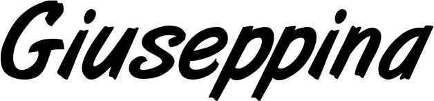 Vorschau des Bootsnamens "Giuseppina" als Schriftzug für "Bootsbeschriftung Klassisch 38"