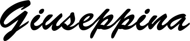 Vorschau des Bootsnamens "Giuseppina" als Schriftzug für "Bootsbeschriftung Klassisch 03"