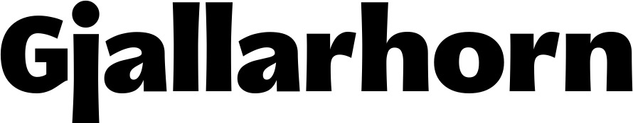 Vorschau des Bootsnamens "Gjallarhorn" als Schriftzug für "Bootsbeschriftung Fett 05"