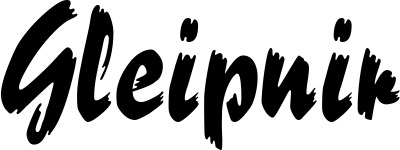 Vorschau des Bootsnamens "Gleipnir" als Schriftzug für "Bootsbeschriftung Neu 10"