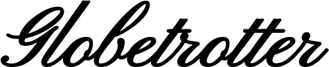 Vorschau des Bootsnamens "Globetrotter" als Schriftzug für "Bootsbeschriftung Klassisch 107"
