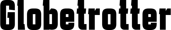 Vorschau des Bootsnamens "Globetrotter" als Schriftzug für "Bootsbeschriftung Fett 41"