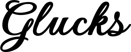 Vorschau des Bootsnamens "Glucks" als Schriftzug für "Bootsbeschriftung Klassisch 69"