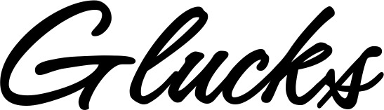 Vorschau des Bootsnamens "Glucks" als Schriftzug für "Bootsbeschriftung Klassisch 71"