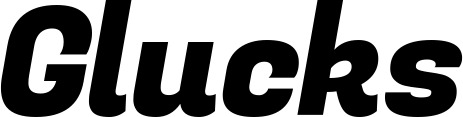 Vorschau des Bootsnamens "Glucks" als Schriftzug für "Bootsbeschriftung Kursiv 04"