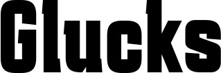 Vorschau des Bootsnamens "Glucks" als Schriftzug für "Bootsbeschriftung Fett 41"