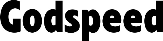 Vorschau des Bootsnamens "Godspeed" als Schriftzug für "Bootsbeschriftung Fett 24"