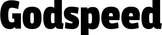 Vorschau des Bootsnamens "Godspeed" als Schriftzug für "Bootsbeschriftung Fett 30"