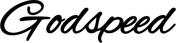 Vorschau des Bootsnamens "Godspeed" als Schriftzug für "Bootsbeschriftung Klassisch 35"
