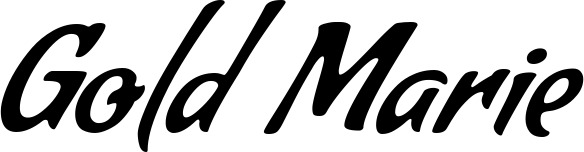 Vorschau des Bootsnamens "Gold Marie" als Schriftzug für "Bootsbeschriftung Klassisch 57"