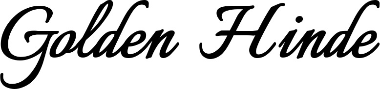 Vorschau des Bootsnamens "Golden Hinde" als Schriftzug für "Bootsbeschriftung Klassisch 58"