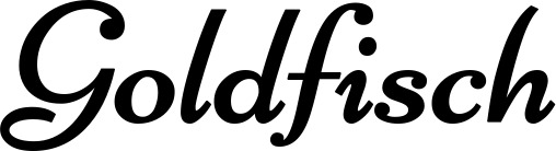 Vorschau des Bootsnamens "Goldfisch" als Schriftzug für "Bootsbeschriftung Klassisch 84"