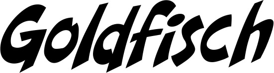 Vorschau des Bootsnamens "Goldfisch" als Schriftzug für "Bootsbeschriftung Klassisch 31"