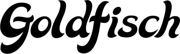 Vorschau des Bootsnamens "Goldfisch" als Schriftzug für "Bootsbeschriftung Klassisch 33"