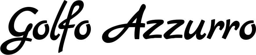 Vorschau des Bootsnamens "Golfo Azzurro" als Schriftzug für "Bootsbeschriftung Klassisch 77"