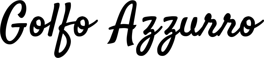 Vorschau des Bootsnamens "Golfo Azzurro" als Schriftzug für "Bootsbeschriftung Klassisch 96"