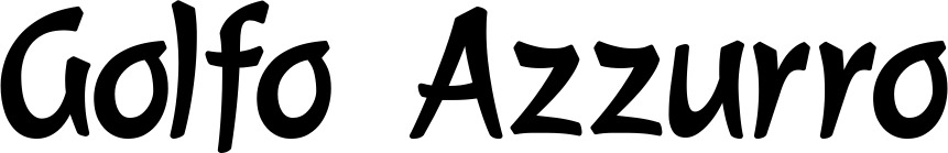 Vorschau des Bootsnamens "Golfo Azzurro" als Schriftzug für "Bootsbeschriftung Klassisch 72"