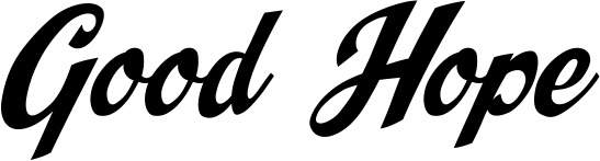 Vorschau des Bootsnamens "Good Hope" als Schriftzug für "Style Klassisch 29"