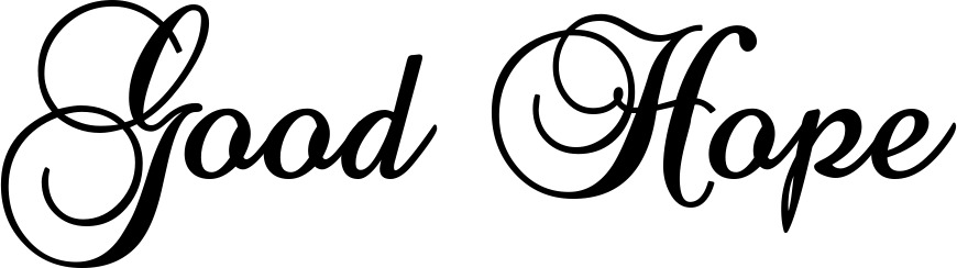 Vorschau des Bootsnamens "Good Hope" als Schriftzug für "Bootsbeschriftung Klassisch 02-A"