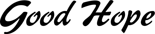 Vorschau des Bootsnamens "Good Hope" als Schriftzug für "Bootsbeschriftung Klassisch 12"