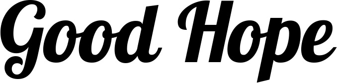 Vorschau des Bootsnamens "Good Hope" als Schriftzug für "Bootsbeschriftung Neu 60"