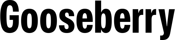 Vorschau des Bootsnamens "Gooseberry" als Schriftzug für "Bootsbeschriftung Fett 25"