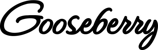 Vorschau des Bootsnamens "Gooseberry" als Schriftzug für "Bootsbeschriftung Klassisch 111"