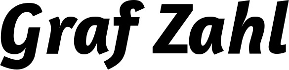 Vorschau des Bootsnamens "Graf Zahl" als Schriftzug für "Bootsbeschriftung Kursiv 01"