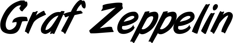 Vorschau des Bootsnamens "Graf Zeppelin" als Schriftzug für "Bootsbeschriftung Klassisch 38"