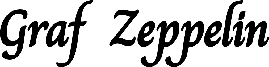 Vorschau des Bootsnamens "Graf Zeppelin" als Schriftzug für "Bootsbeschriftung Klassisch 51"