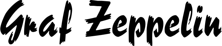 Vorschau des Bootsnamens "Graf Zeppelin" als Schriftzug für "Bootsbeschriftung Neu 10"