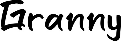 Vorschau des Bootsnamens "Granny" als Schriftzug für "Bootsbeschriftung Klassisch 95"