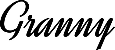 Vorschau des Bootsnamens "Granny" als Schriftzug für "Bootsbeschriftung Klassisch 44"