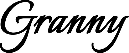 Vorschau des Bootsnamens "Granny" als Schriftzug für "Bootsbeschriftung Klassisch 58"