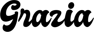 Vorschau des Bootsnamens "Grazia" als Schriftzug für "Style Klassisch 41"