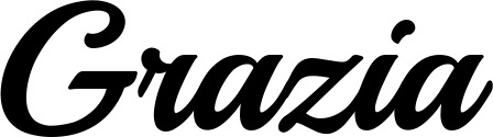 Vorschau des Bootsnamens "Grazia" als Schriftzug für "Bootsbeschriftung Klassisch 86"