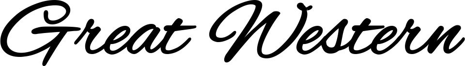 Vorschau des Bootsnamens "Great Western" als Schriftzug für "Bootsbeschriftung Klassisch 35"