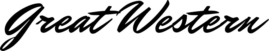 Vorschau des Bootsnamens "Great Western" als Schriftzug für "Bootsbeschriftung Klassisch 82"