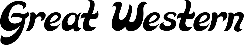 Vorschau des Bootsnamens "Great Western" als Schriftzug für "Bootsbeschriftung Klassisch 33"