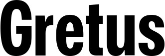 Vorschau des Bootsnamens "Gretus" als Schriftzug für "Bootsbeschriftung Fett 25"