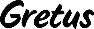 Vorschau des Bootsnamens "Gretus" als Schriftzug für "Bootsbeschriftung Klassisch 19"