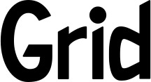 Vorschau des Bootsnamens "Grid" als Schriftzug für "Bootsbeschriftung Neu 65"