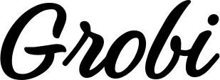 Vorschau des Bootsnamens "Grobi" als Schriftzug für "Bootsbeschriftung Klassisch 48"
