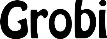 Vorschau des Bootsnamens "Grobi" als Schriftzug für "Bootsbeschriftung Fett 01"