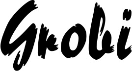 Vorschau des Bootsnamens "Grobi" als Schriftzug für "Bootsbeschriftung Neu 10"