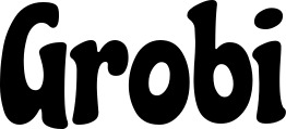 Vorschau des Bootsnamens "Grobi" als Schriftzug für "Bootsbeschriftung Klassisch 53"